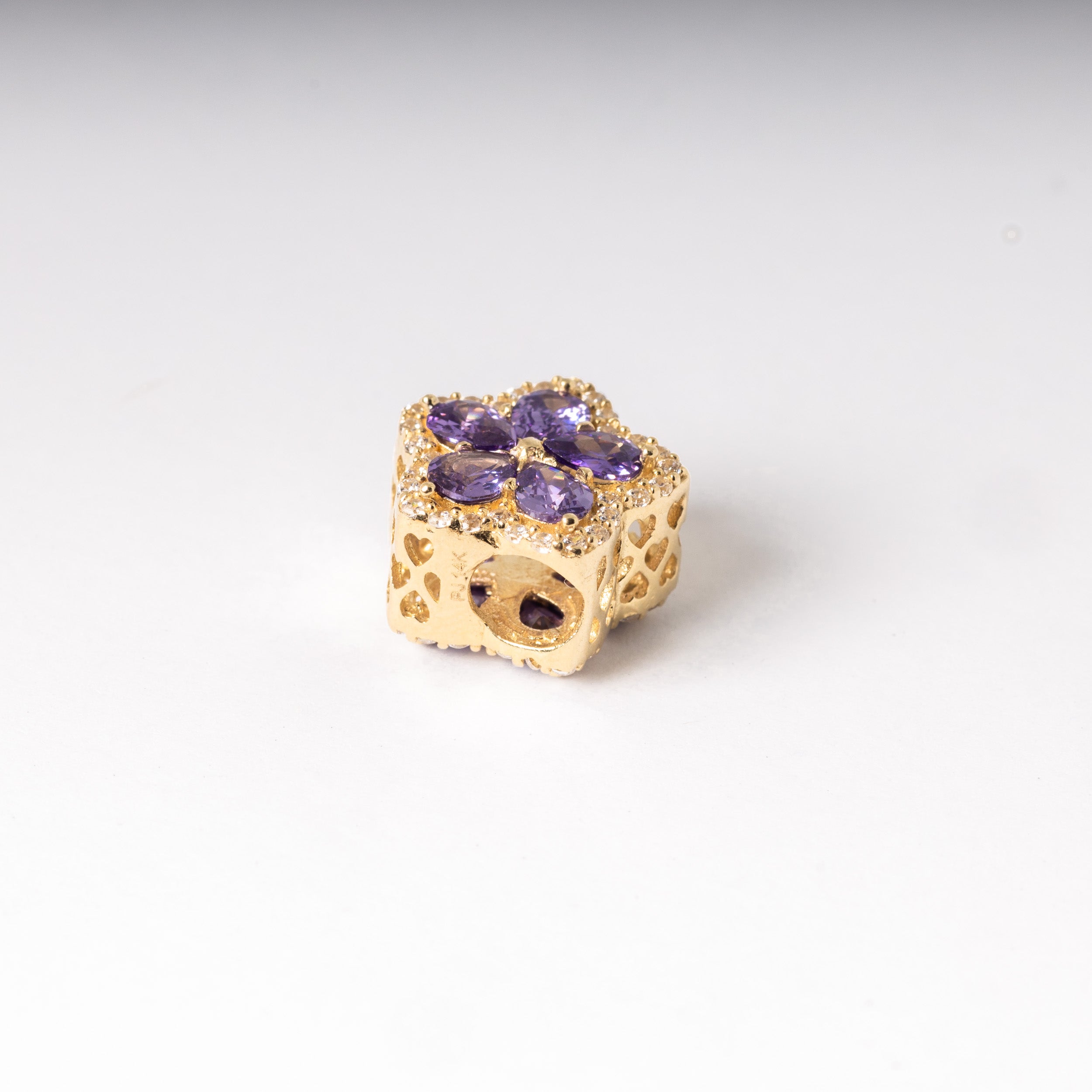 Purple Flower Charm