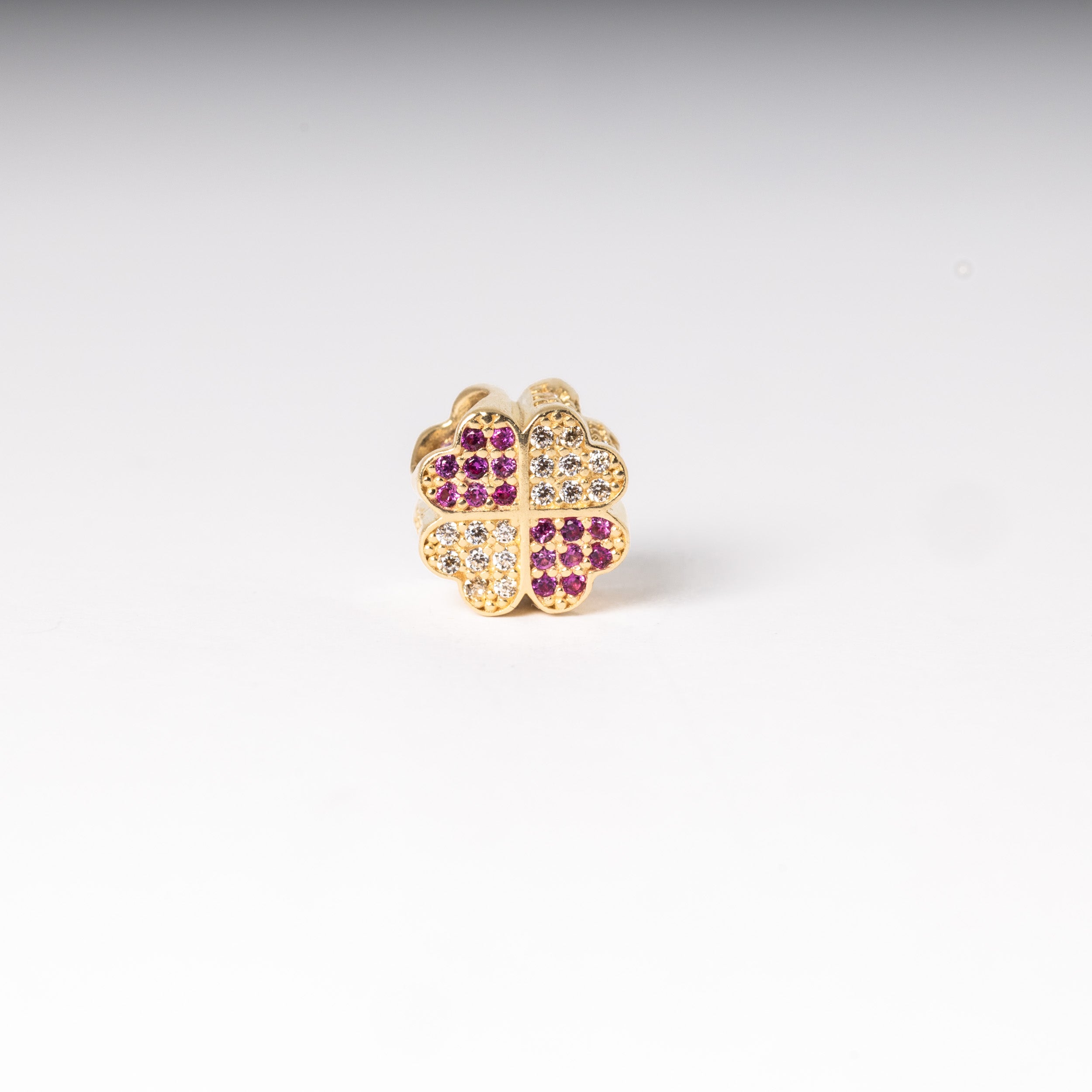 Heart Leaf Clover Pandora Charm