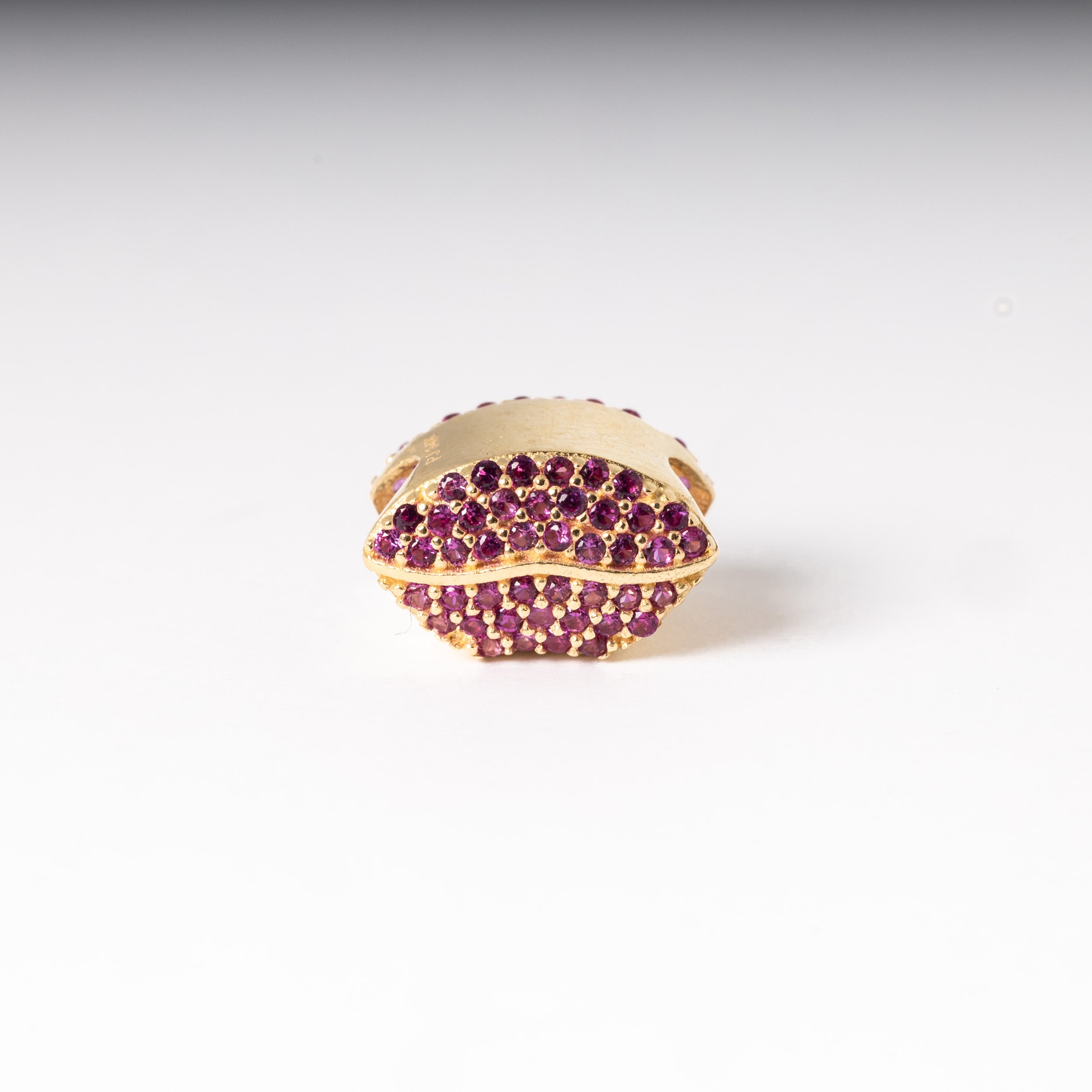 14K Gold Kiss Lips Charm