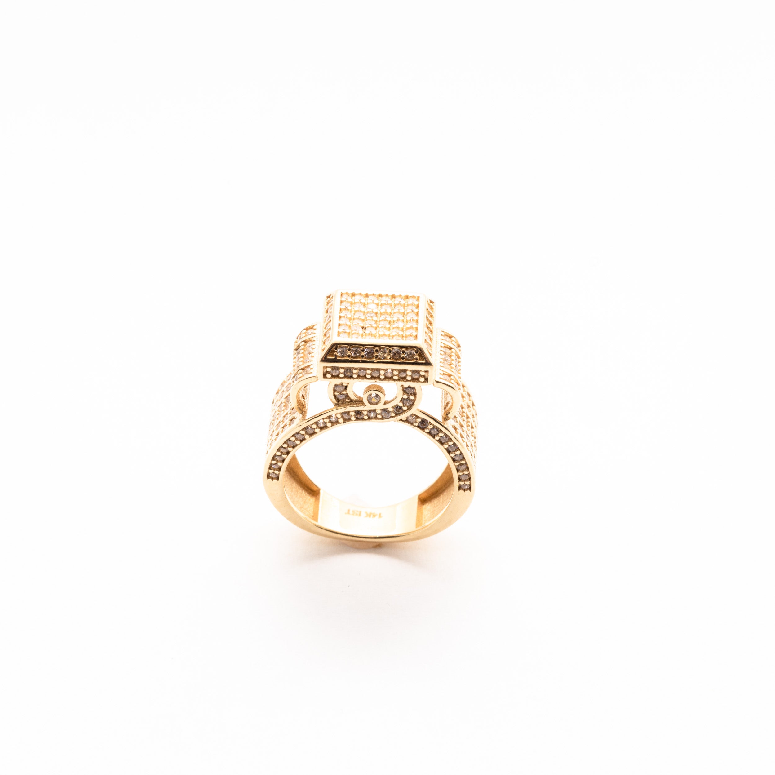 Raised Square Zirconia Ring
