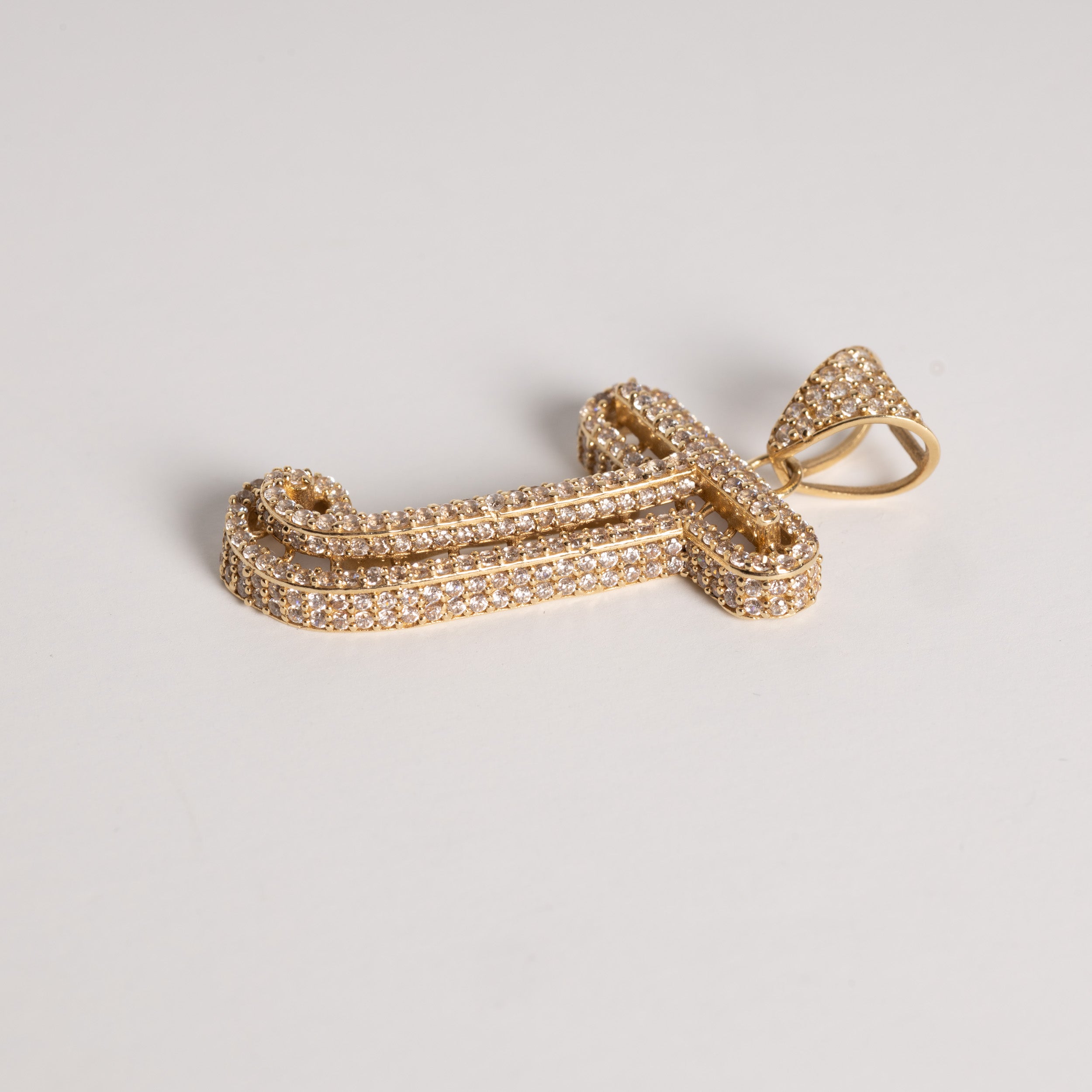 Letter J Zirconia Pendant