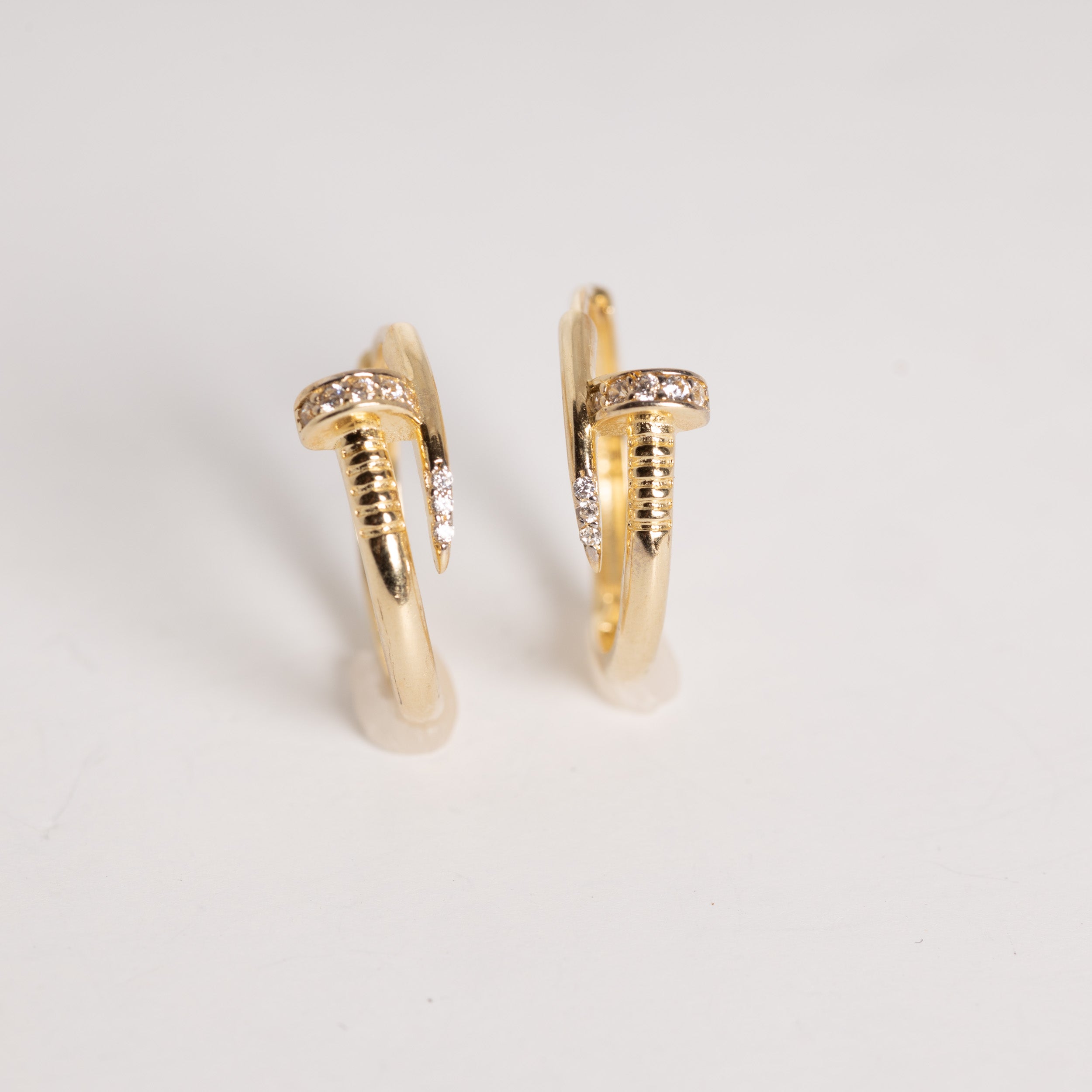 Nail Small Hoop Earrings