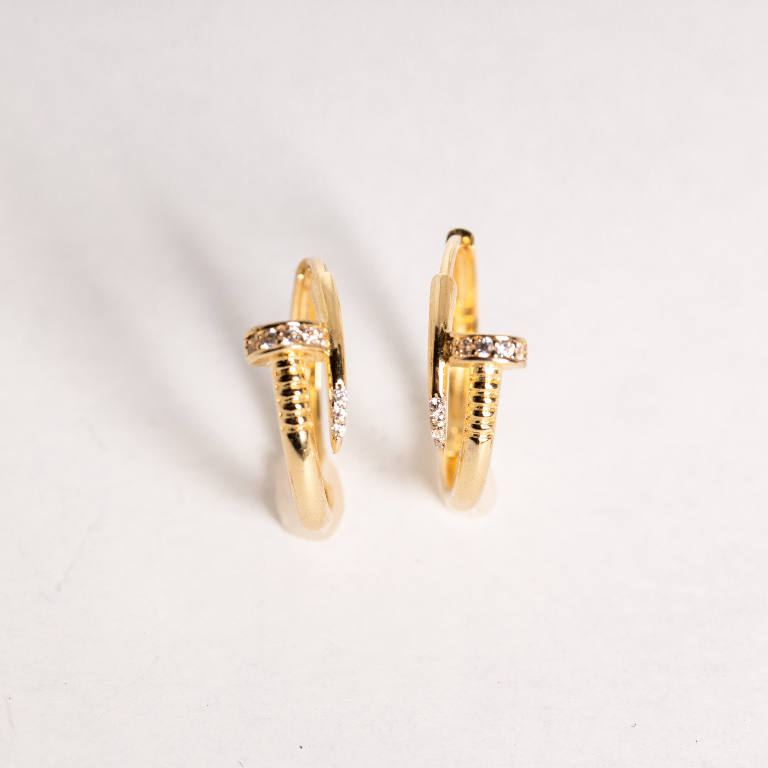 Nail Small Hoop Earrings