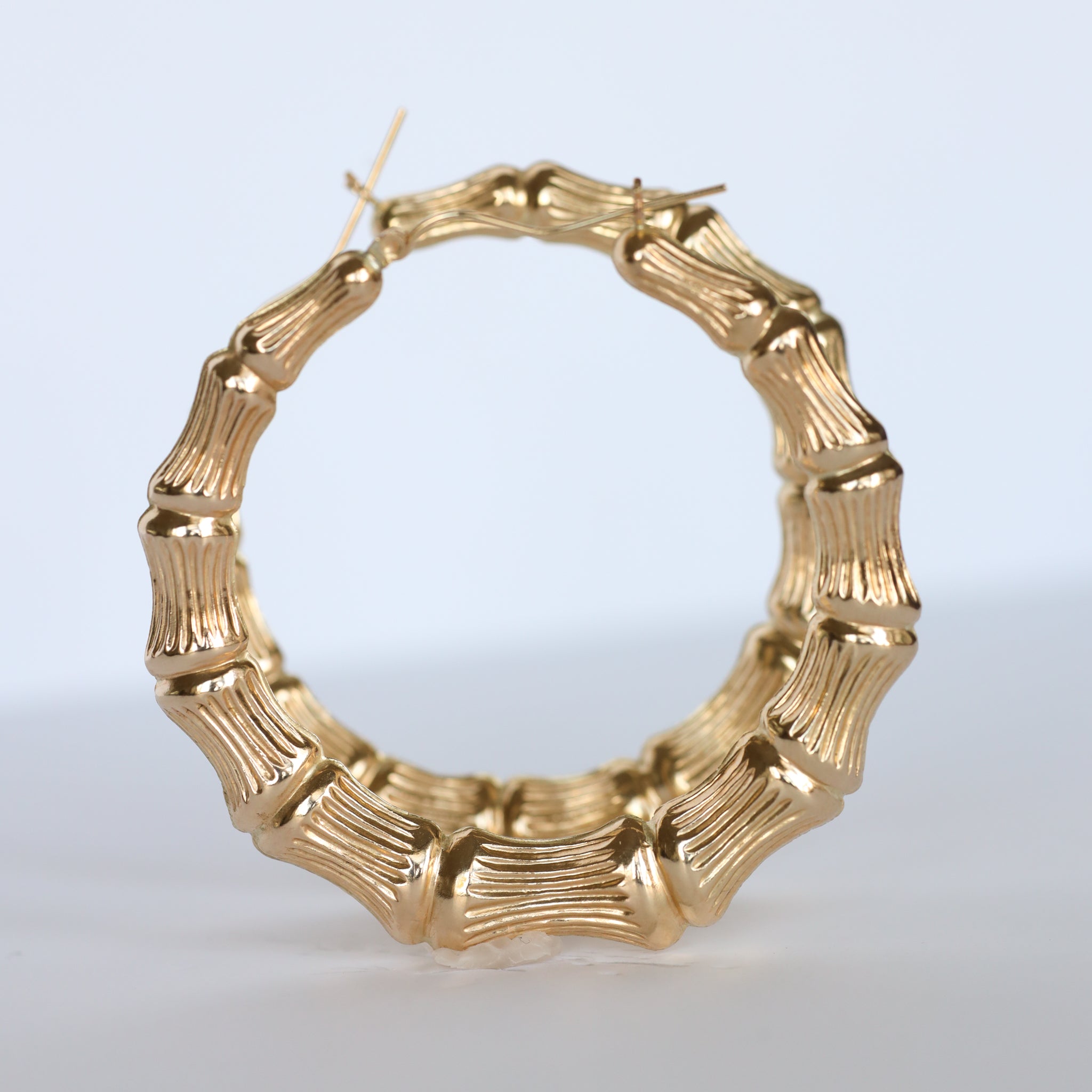 Bamboo Hoop Earrings