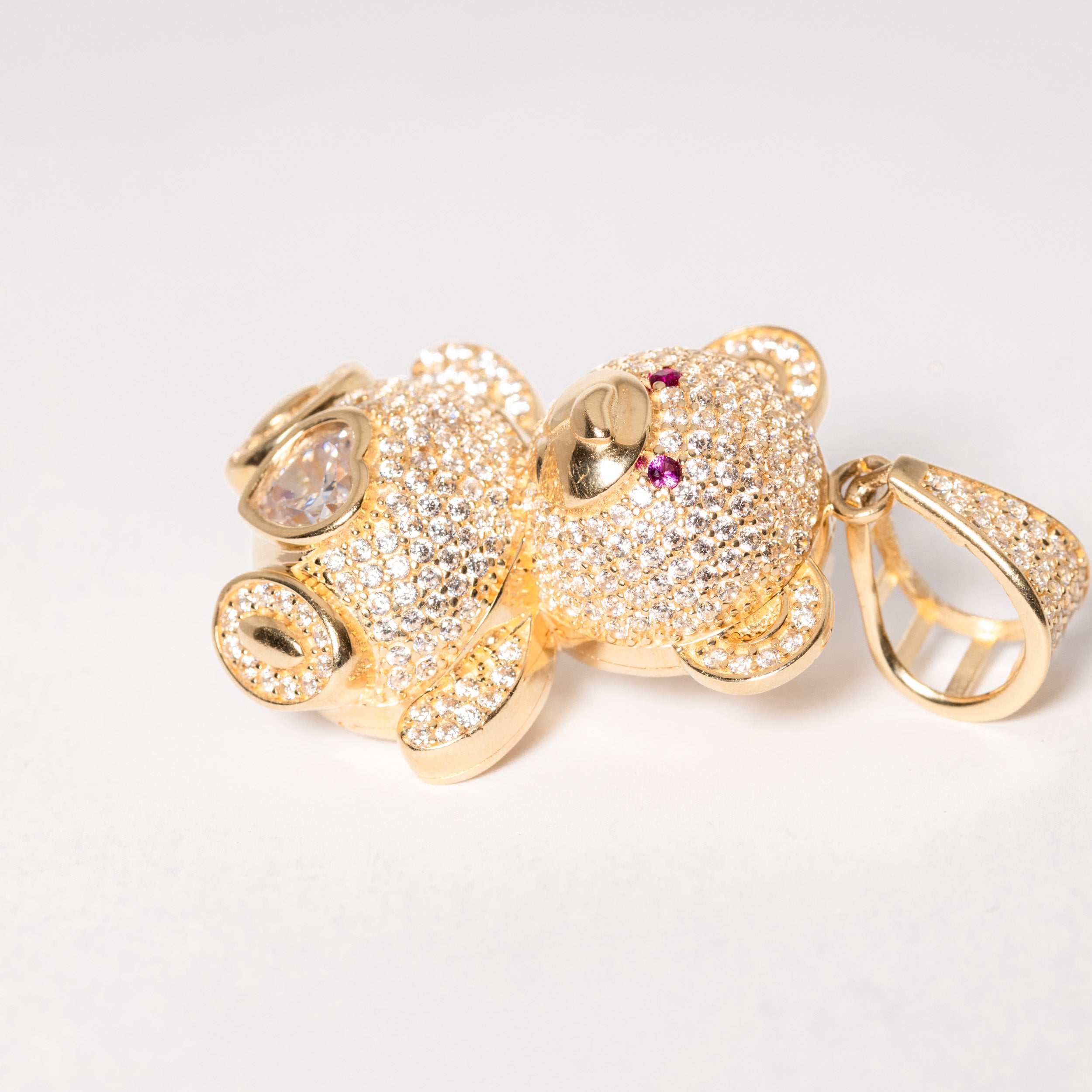 Gold Teddy Bear Pendant