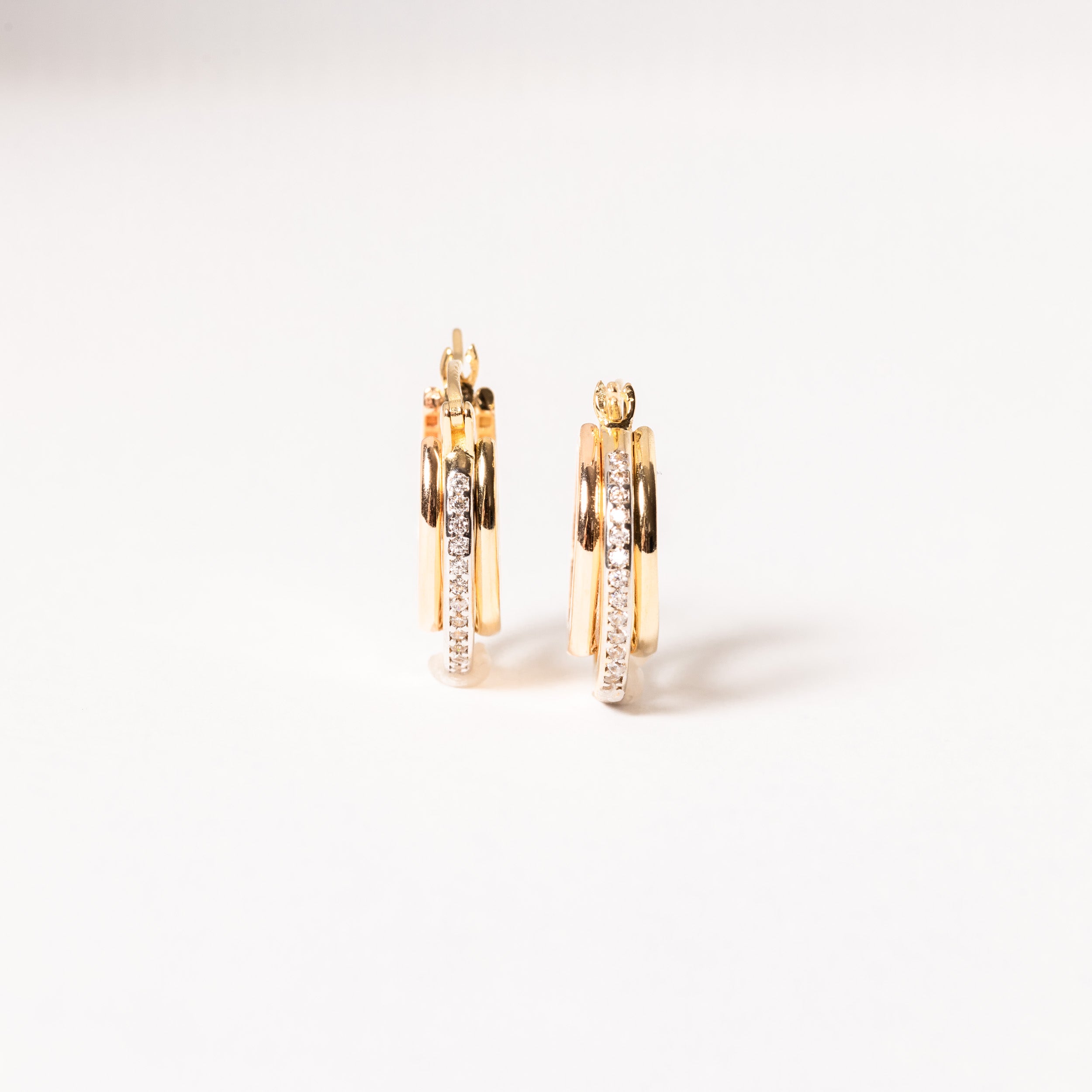 CZ Huggie Hoops Earrings