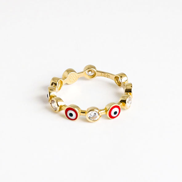 Red Evil Eye CZ Band
