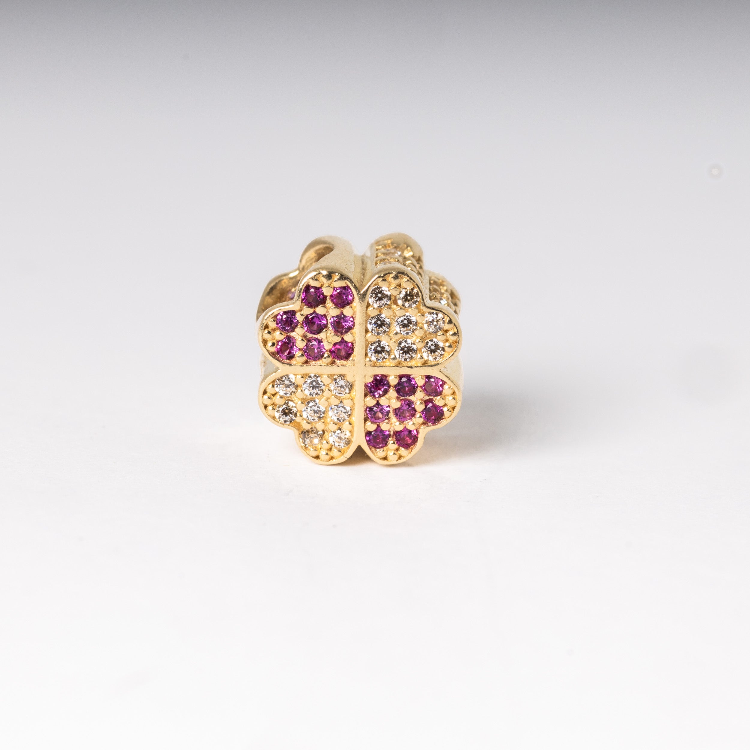 Heart Leaf Clover Pandora Charm