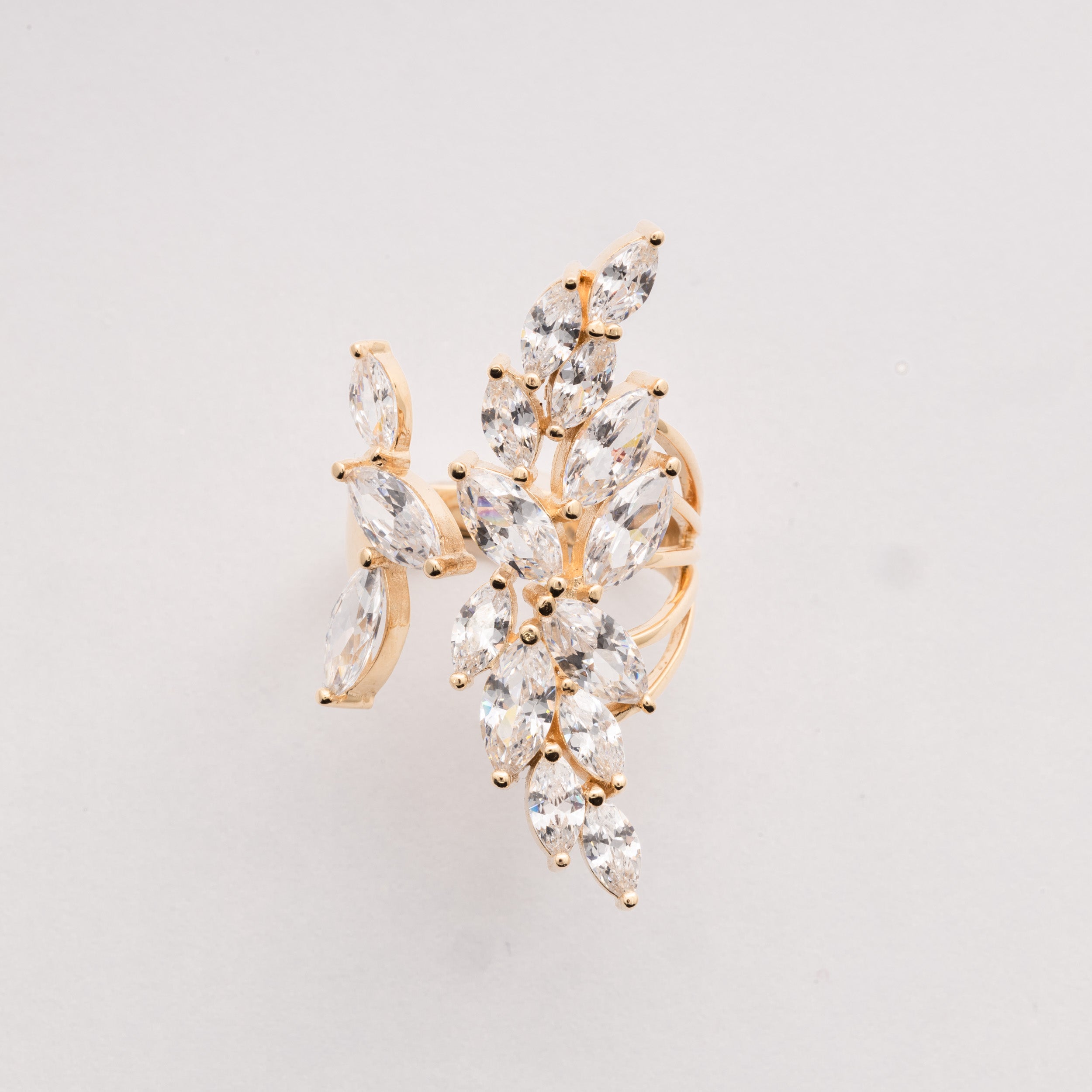 White Pear Zirconia Stone Ring