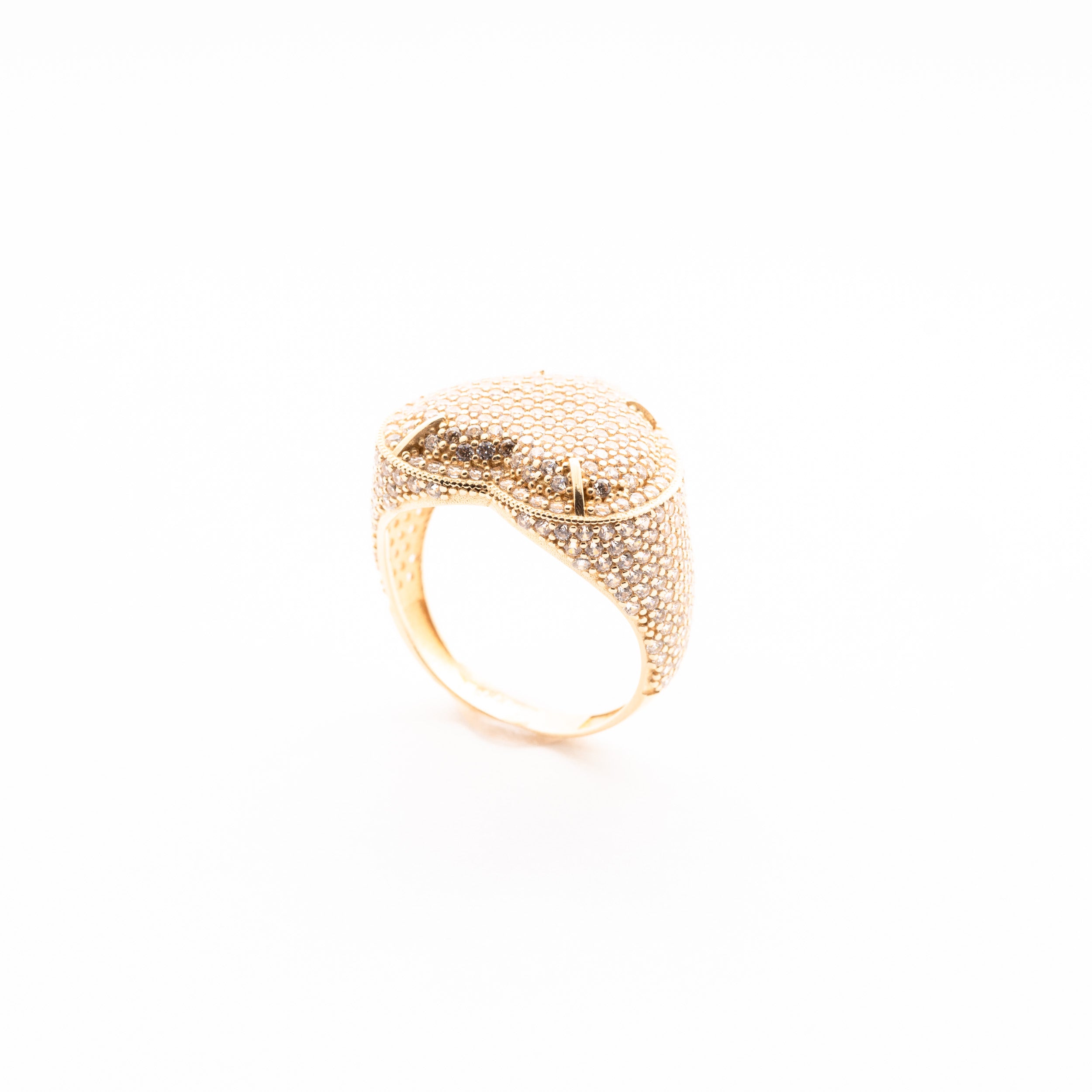Four Prong Pave Heart Ring