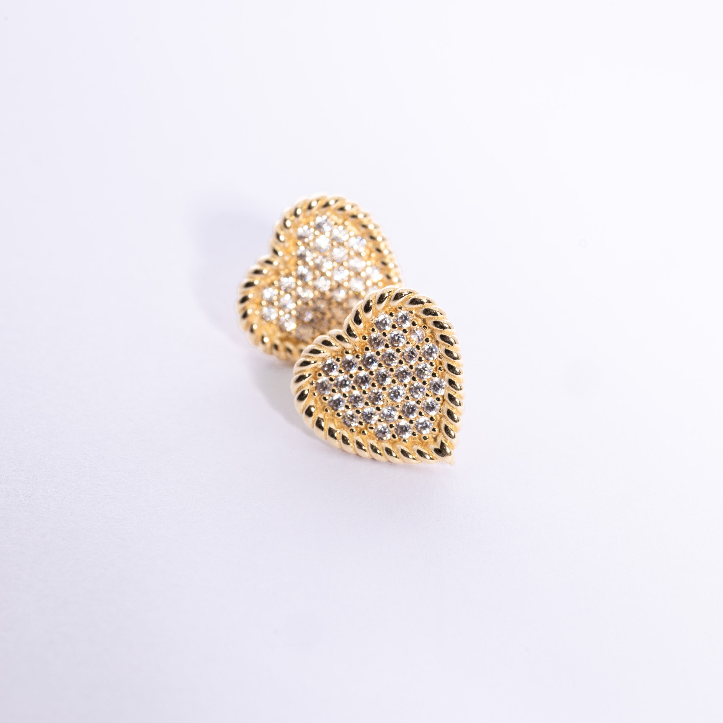 Heart Zirconia Shaped Earrings