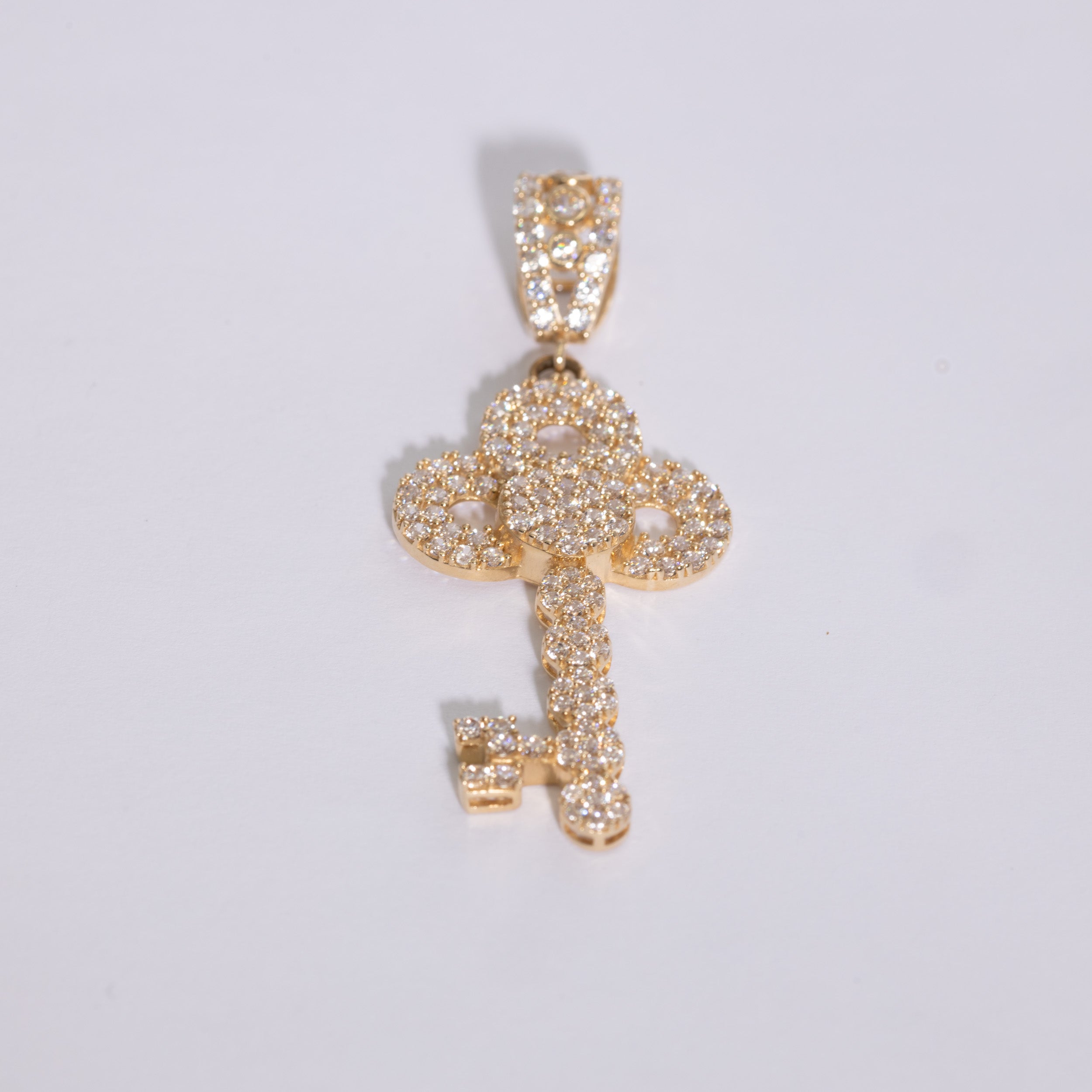 Stoned Zirconia Key Pendant