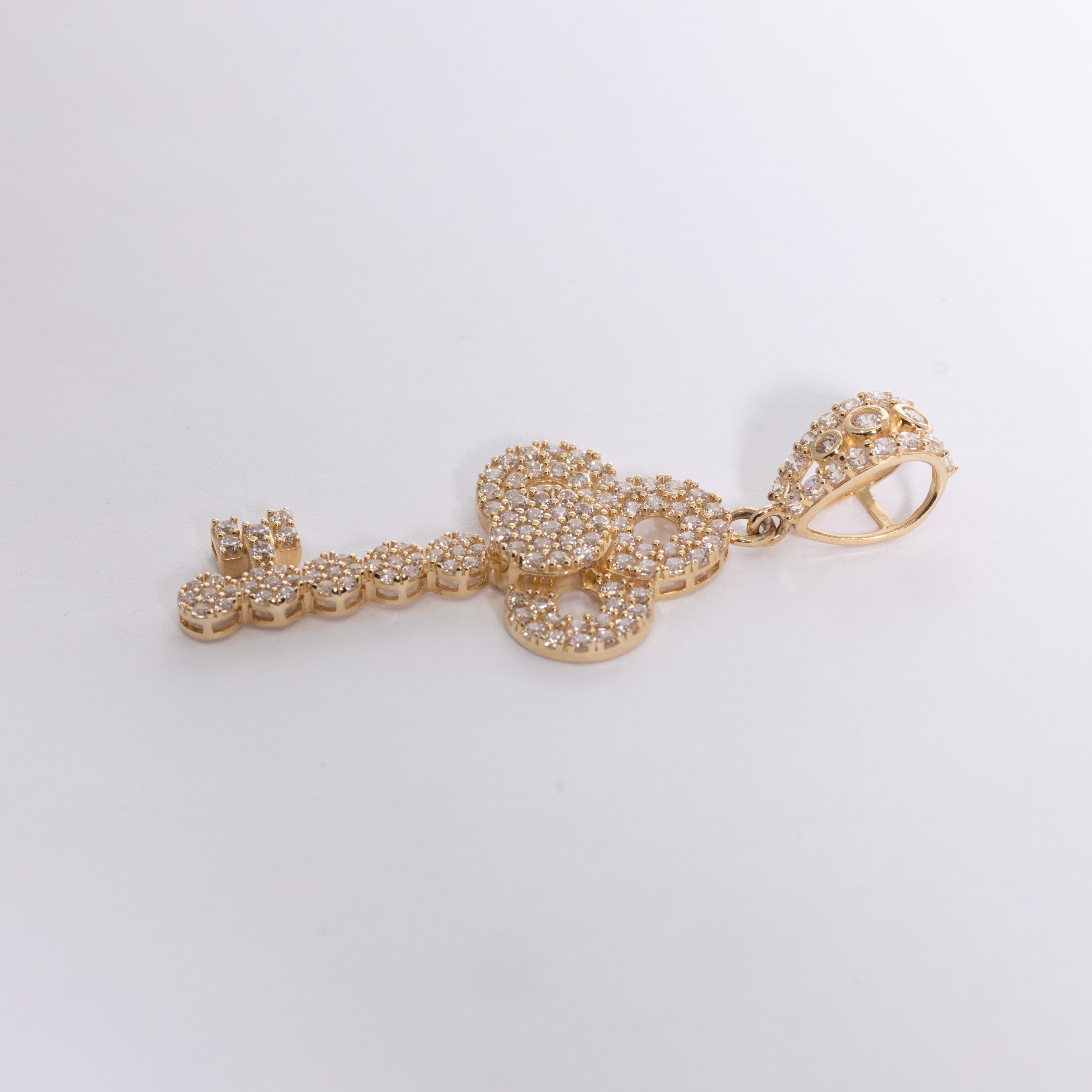 Stoned Zirconia Key Pendant