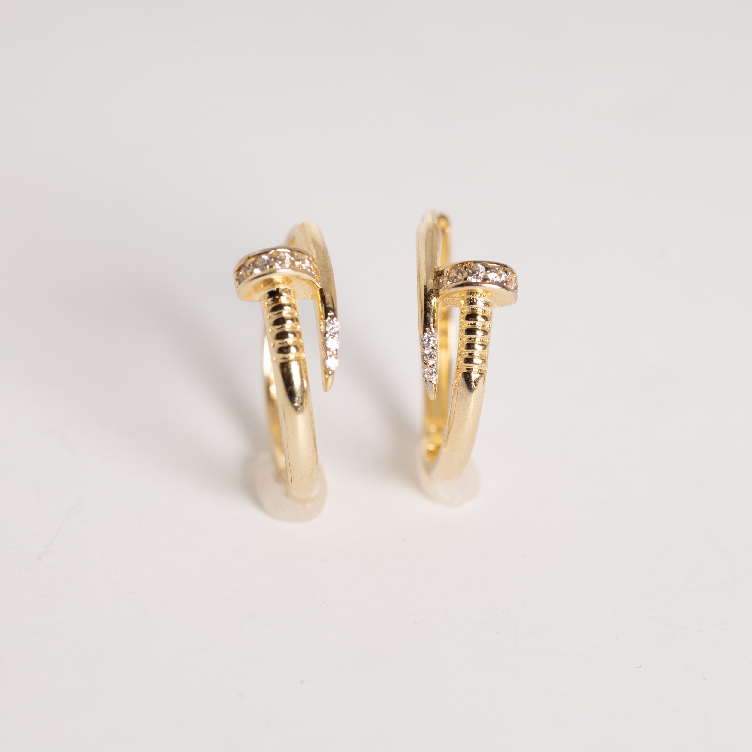 Nail Small Hoop Earrings