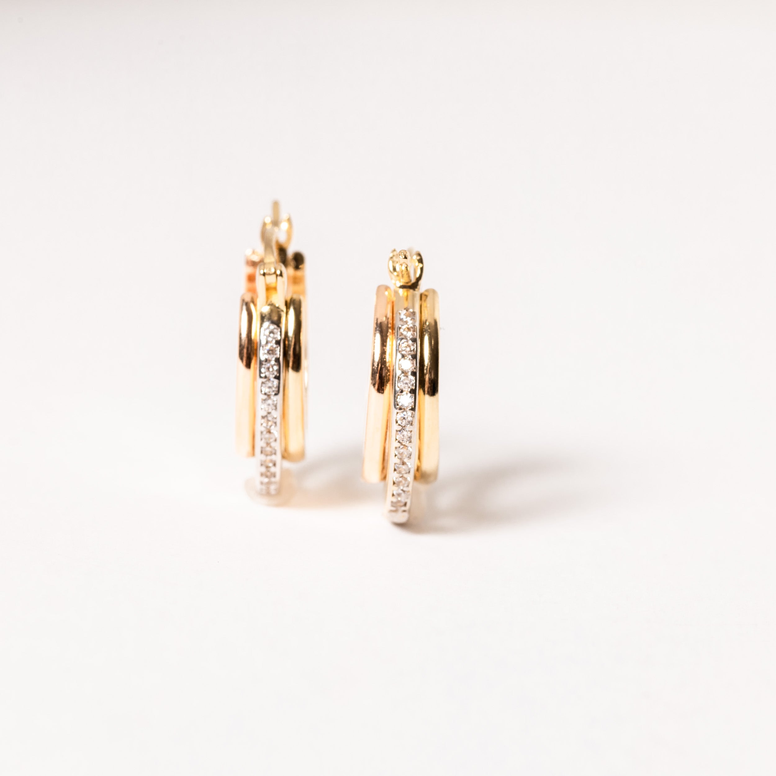 CZ Huggie Hoops Earrings