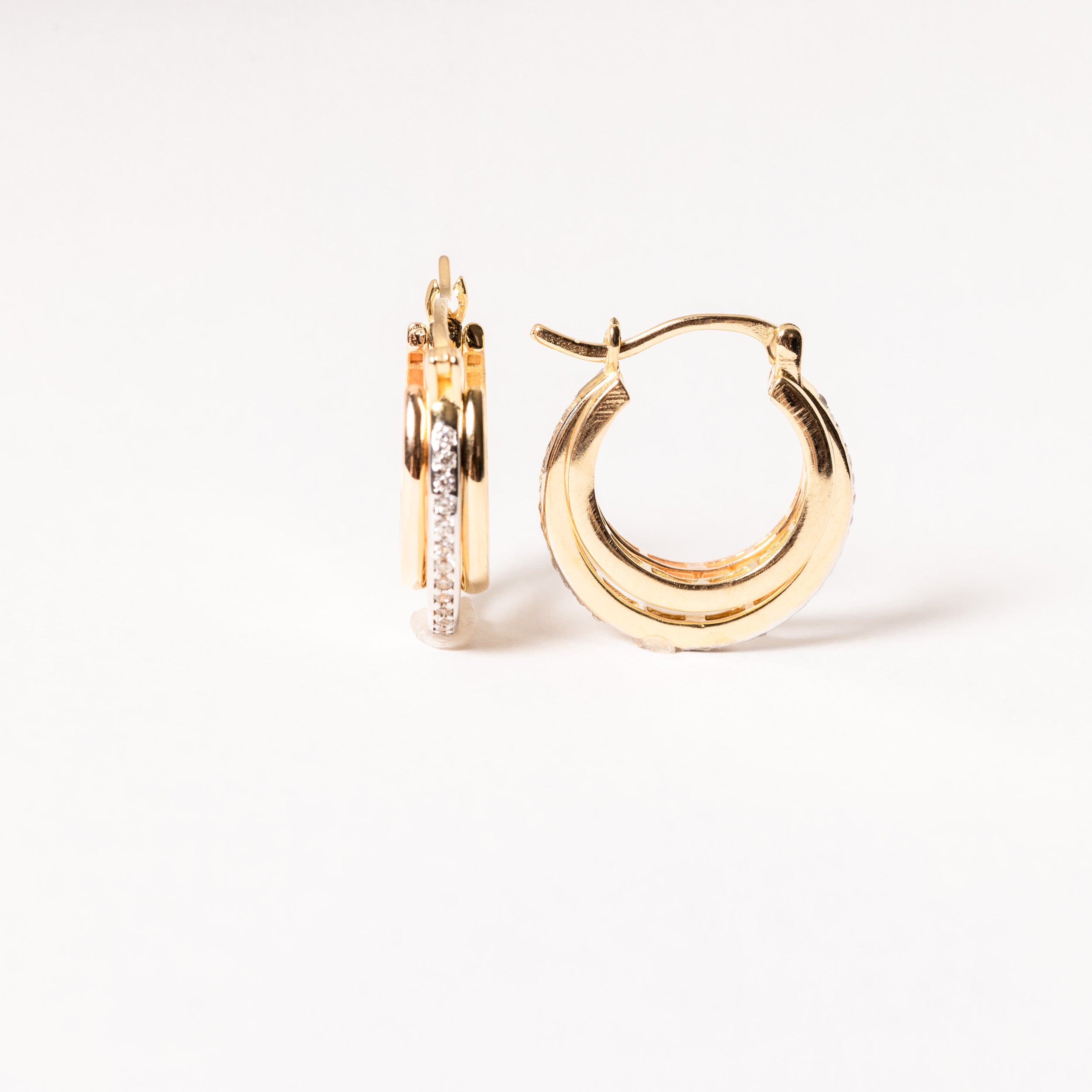 CZ Huggie Hoops Earrings