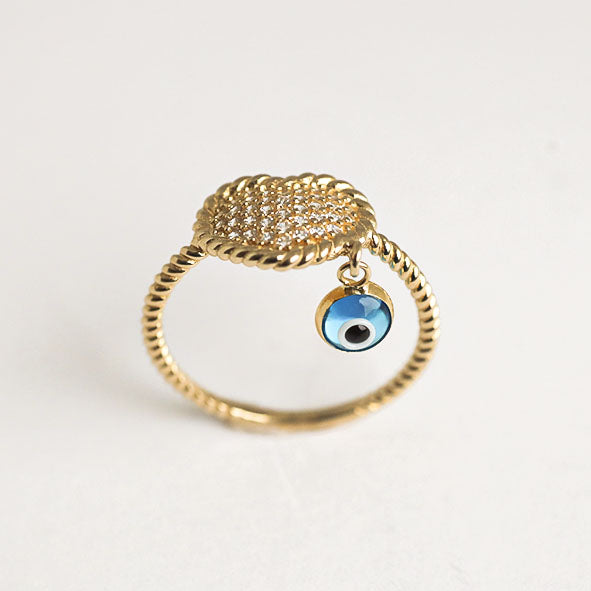 Heart Evil Eye Ring